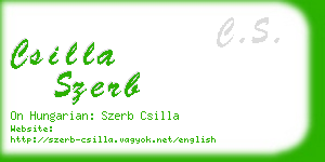 csilla szerb business card